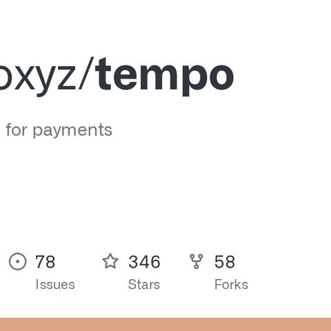 GitHub - tempoxyz/tempo: the blockchain for payments