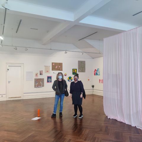 Síle Penkert and Sandra Kelly discuss the 'i' exhibition at Garter Lane.