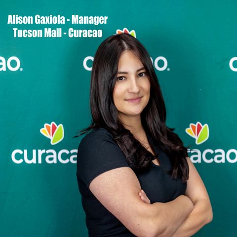 Alison Gaxiola - Store Manager Curacao Tucson Mall talks with Andy Taylor