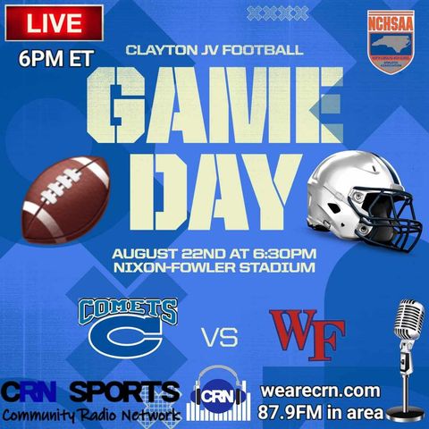 #NCHSAA 4-A Non-Conference JV Football Wake Forest Cougars VS Clayton Comets! #WeAreCRN #GoComets #CRNSports