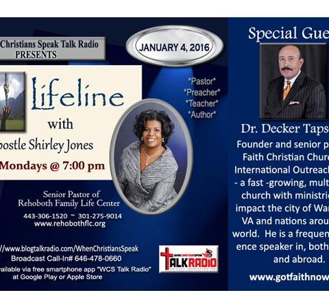 LifeLine with Apostle Shirley Jones &  Dr. Decker Tapscott:  "BE"