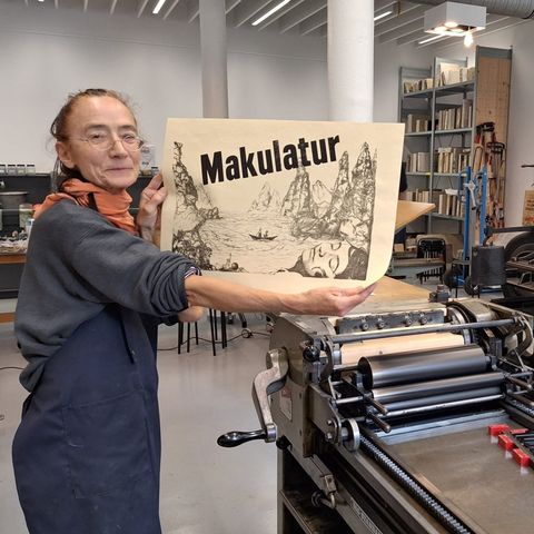 ANGELA EHRLICH - Lithografie Ausstellung "Makulatur" - TRIXI MOHN - Galerie Textor 74 - Frankfurt - [ GERMANY ]