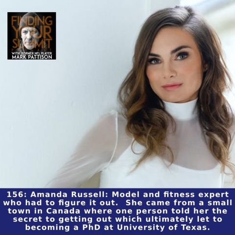 Amanda Russell: Model and fitness expert who had to figure it out.  She came from a small town in Canada where one person told her the secre