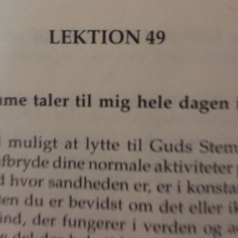 Lektion 49.  Et Kursus I Mirakler.