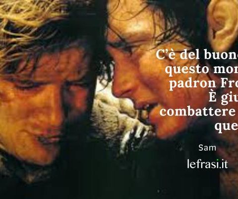 C’è del buono. Sam e Frodo