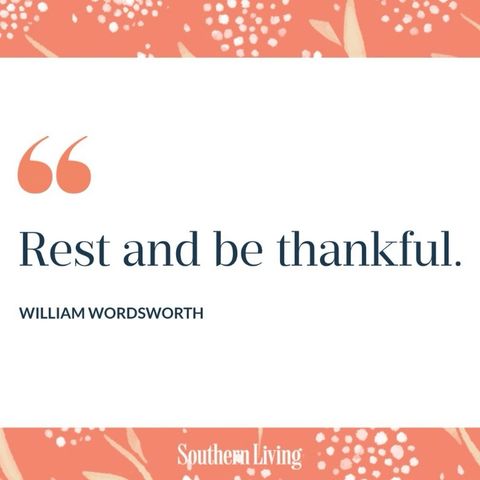 Rest and be thankful