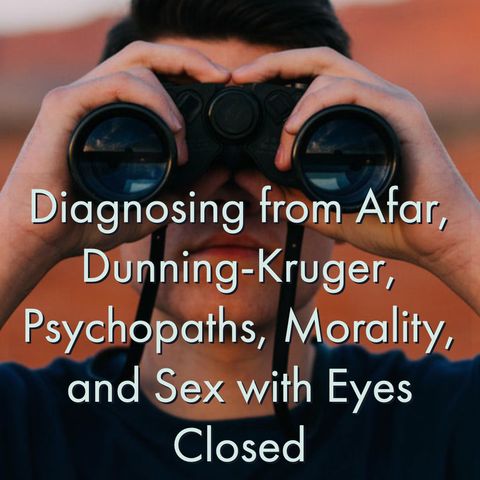 Diagnosing from Afar, Dunning-Kruger, Psychopaths, Morality, and Sex with Eyes Closed
