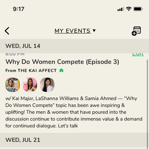 Why Do Women Compete (Episode 2) 7-7-21