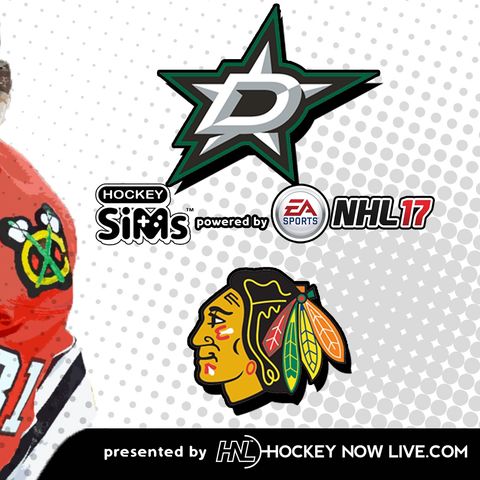 Stars vs Blackhawks (NHL 17 Hockey Sims)