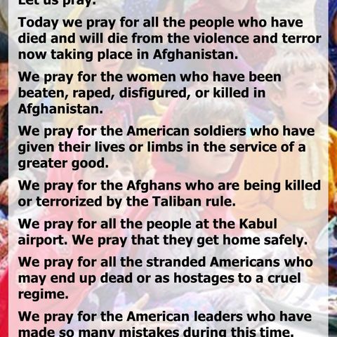 Today We Pray for Those Who Died in Afghanistan