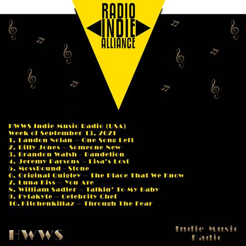 HWWS Indie Music Top Ten Spotlight 09132021