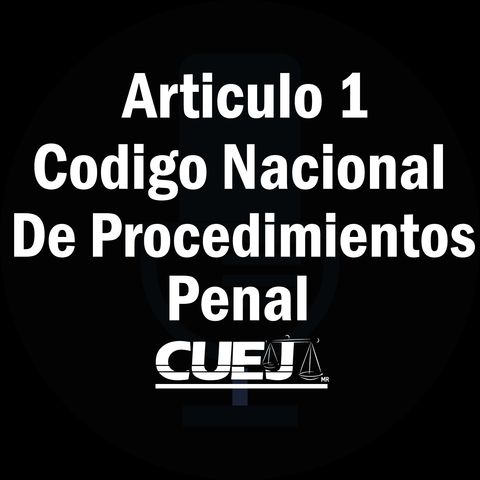 Articulo 1 Código Nacional de Procedimientos Penal