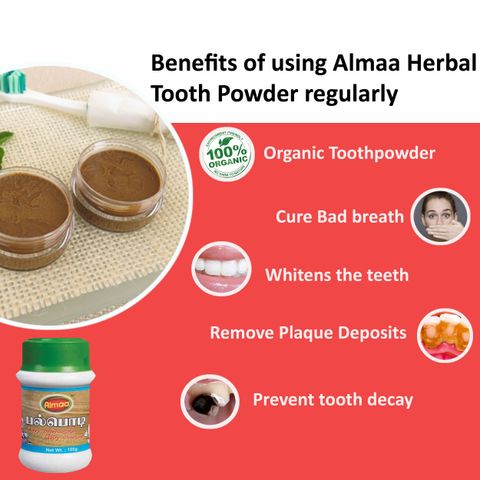 Benefits of using Almaa Herbal Tooth Powder