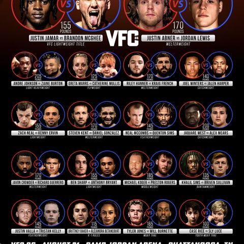 Valor Fighting Challenge 86 (Fight Card)