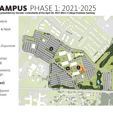Proposed Blinn College master plan calls for multiple changes on the Bryan campus