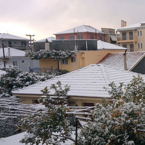 Snow in Lefkada