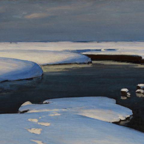 Śniegowa zagadka – na podstawie Krajobrazu zimowego z rzeką J. Fałata