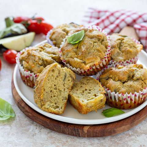 Muffin melanzane e pesto