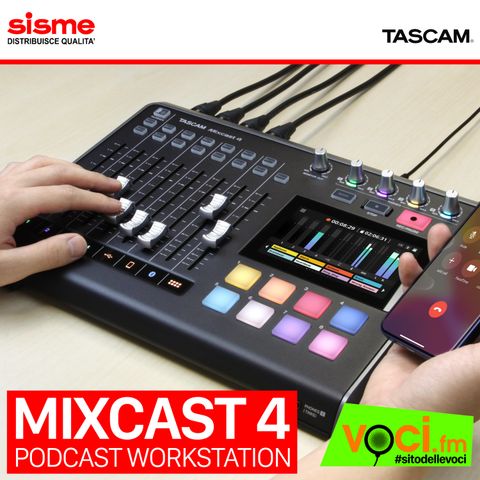 Clicca PLAY e ascolta la recensione della workstation TASCAM "MIXCAST 4"