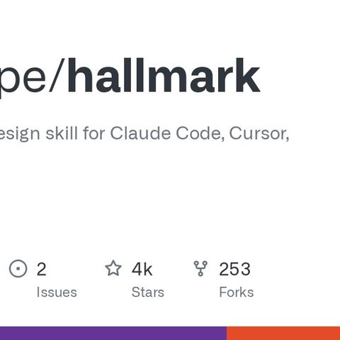 GitHub - Nutlope/hallmark: Anti-AI-slop design skill for Claude Code, Cursor, and Codex.