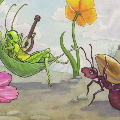 La cicala e la formica letta da Vittorio