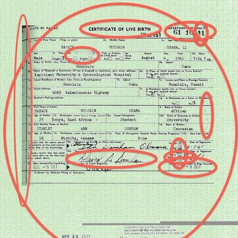 BAD Machine # 28 Birth Certificate Fraud