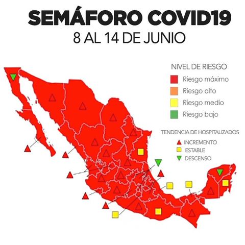 El semáforo de la pandemia en México continúa en rojo