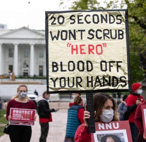 Nurses Protest Outside of White House for Life-Saving PPE in Fight Against COVID-19