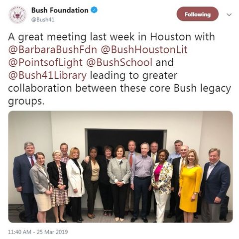 Transition of what is now known as the George and Barbara Bush Foundation