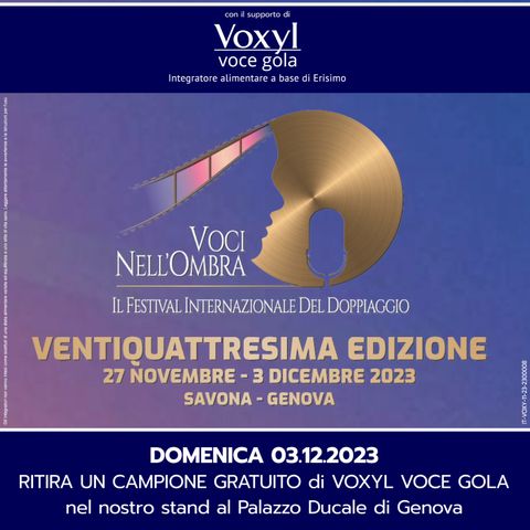Voxyl Voce Gola a "VOCI NELL'OMBRA" 2023