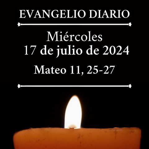 Evangelio del miércoles 17 de julio de 2024 (Mateo 11, 25-27)