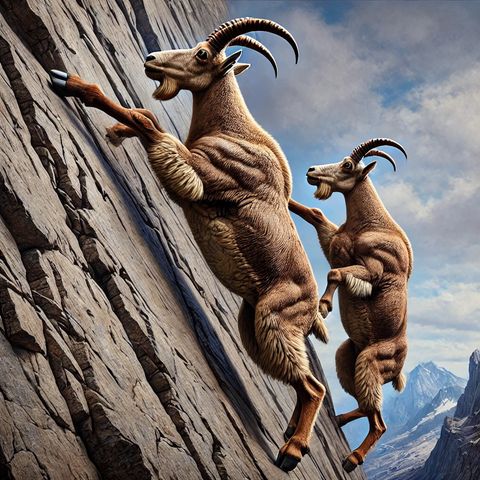 Why do goats laugh at gravity?