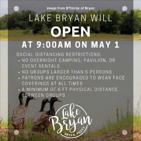 Lake Bryan has reopened