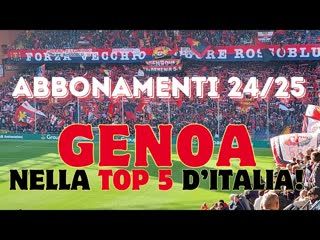 GENOA - ABBONAMENTI BOOM - GRIFONE QUINTO in ITALIA fissando a 28.093 il nuovo RECORD CITTADINO