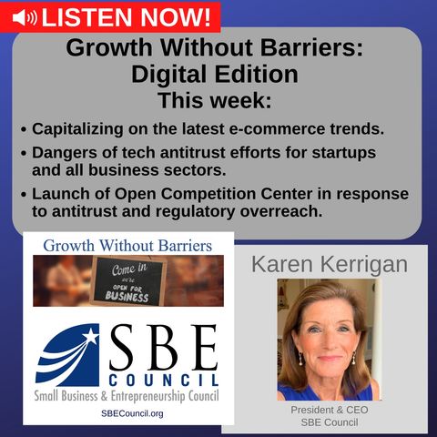 Growth Without Barriers - DIGITAL EDITION: Online & e-commerce trends, dangers of tech anti-trust efforts.