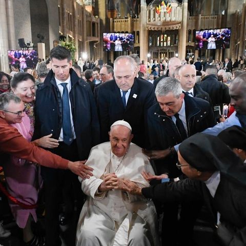 28/9 Paus Franciscus ontmoet bisschoppen, priesters, diakens, religieuzen, seminaristen en pastorale werkers in de Basiliek van het Heilig H