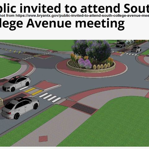 City of Bryan holding first public meeting about rebuilding South College from Villa Maria to Carson