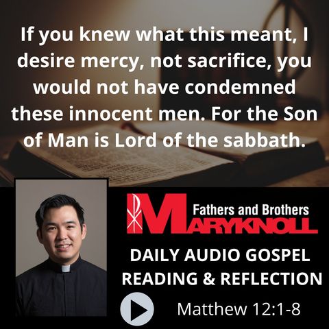 Matthew 12:1-8, Daily Gospel Reading and Reflection
