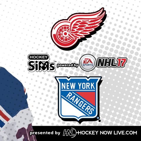 Red Wings vs Rangers (NHL 17 Hockey Sims)