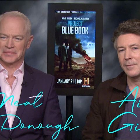 Aidan Gillen and Neal McDonough From Project Blue Book On History