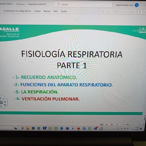 Fisiología respiratoria parte 1