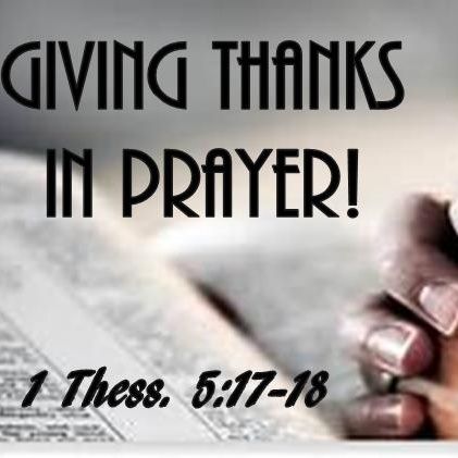 Giving Thanks in Prayer
