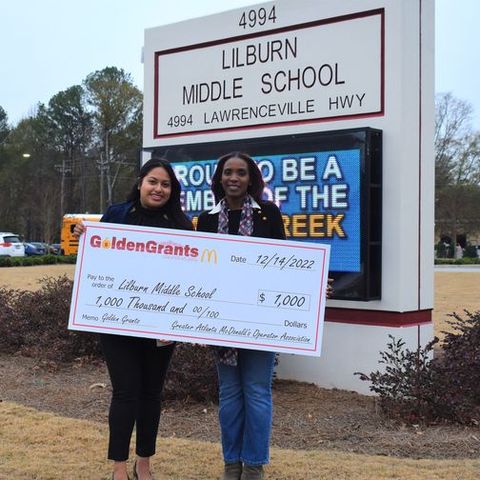 Lilburn Middle Awarded $1,000