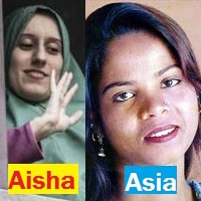 Aisha Silvia Romano e Asia Bibi: due donne a confronto