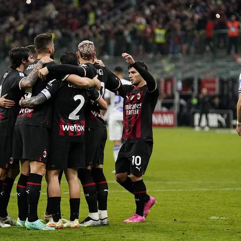 36esima giornata di serie A, il Milan travolge la Sampdoria