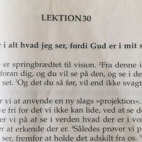 Lektion 30.  Et Kursus I Mirakler.