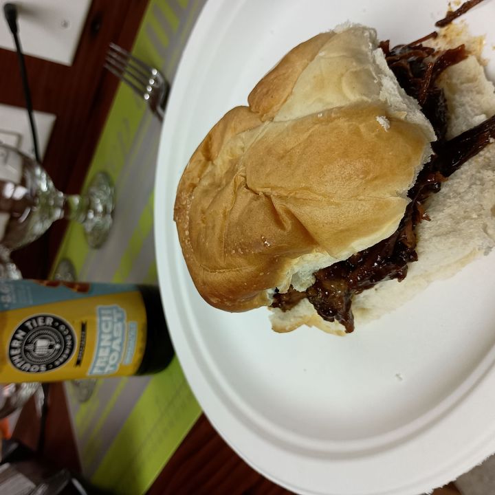 Pulled Brisket Sandwiches and Guinness Chips