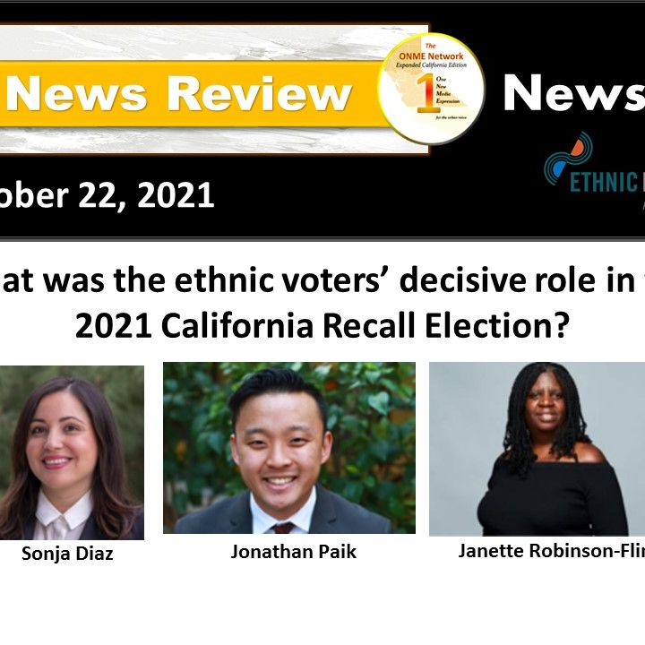 News Too Real 10-22-21: California Recall and ethnic voter analysis reveals startling revelation
