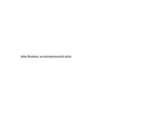 John Brenkus: an entrepreneurial artist
