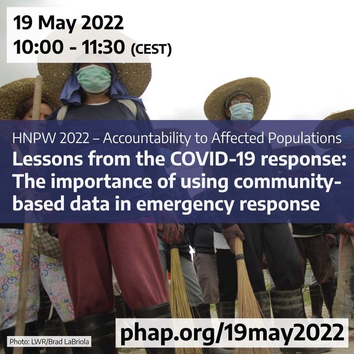 Lessons from the COVID-19 response: The importance of using community-based data in emergency response